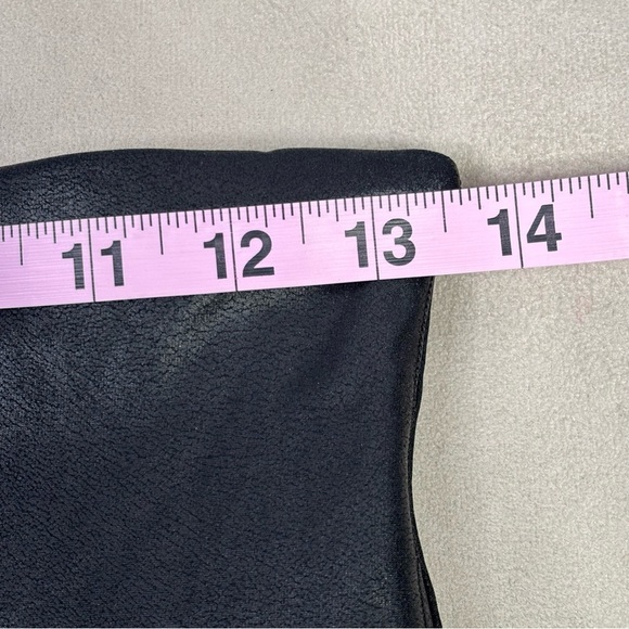 SPANX Black Faux Leather Leggings Size Large Compression Smoothing 27.5” Inseam - Picture 9 of 14